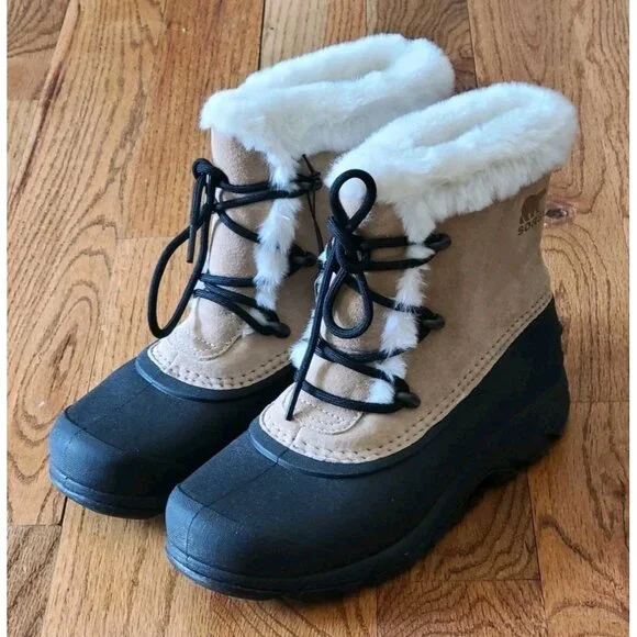 Sorel Snow Angel Taupe Waterproof Insulated Winter & Snow Lace Boots Womens Sz 7 - Picture 4 of 15